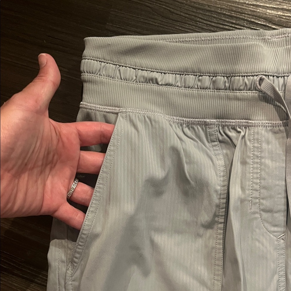 LULULEMON Light gray Ribbed Drawstring Joggers - Picture 6 of 13